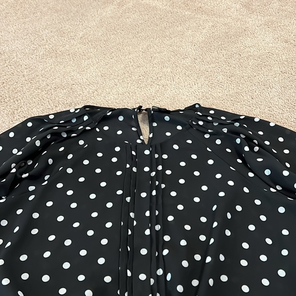 Worthington women’s black and white polka dot blouse size XL - Picture 2 of 9